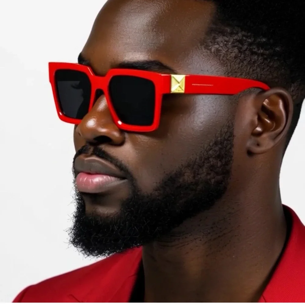 Classy Women Red Framed Sunglasses RED Frame UV400 Square Gafas Lentes‎ Mujeres